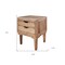 Homeroots 23" Brown Two Drawer Nightstand 527069 - alternate 4