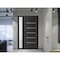 Vdomdoors Front Exterior Prehung Metal-Plastic Door, Manux 8415 Matte Black, Side Sidelite Transom, Office Co MANUX8415EXD-BLK-W30+12xH80-RH - alternate 3