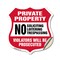 Signmission Private Property Shield Sign No Soliciti, 12 Inch X 12 Inch, Vinyl Decal SHI-D-12-452 - alternate 1