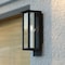 Vaxcel Burr Ridge Matte Black Outdoor Wall Sconce Light, Clear Glass Shade T0815 - alternate 8