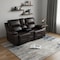 Homeroots 77in Brown Faux Leather Manual Reclining Love Seat With Storage 329440 - alternate 4