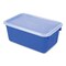 Storex Cubby Bin with Lid, 2 gal, 8.2 x 12.5 x 11.5, Blue, 5PK 62408U05C - alternate 1