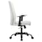 Leisuremod Evander Office Chair in Upholstered Leather & Iron Frame, Adjustable Height, Swivel & Tilt, White EO19WL - alternate 5