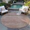 Homeroots 8' Brown And Copper Round Abstract Washable Indoor Outdoor Area Rug 618282 - alternate 9
