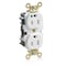 Leviton Straight Blade Receptacle, 5-15R, 15 A, 125V AC, Self-Grounded MRI15-W - alternate 1