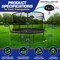 Campior 14ft Pumpkin Trampoline w/ Basketball Hoop, Inner Enclosure, Galvanized Springs, Waterproof Padding RMTRMP145BK - alternate 5