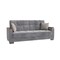 Homeroots 87" Gray Microfiber Convertible Futon Sleeper Sofa And Toss Pillows With Storage 607096 - alternate 7