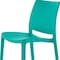 Homeroots Set of Four Turquoise Heavy Duty Plastic Outdoor Stacking Dining Chairs, 4PK 565208 - alternate 7