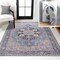 Jonathan Y Maris Ornate Medallion Non-Slip Machine-Washable Blue/Cream 4 ft. x 6 ft. Area Rug WSH109C-4 - alternate 1