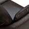 Homeroots 87" Dark Brown Leather Sofa And Toss Pillows With Brown Legs 546409 - alternate 16