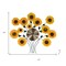 Homeroots 31" Yellow Green And Gold Metal Silent Analog Sunflower Floral Wall Clock 626369 - alternate 5