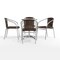 Flash Furniture Round Table Set, 23.5 W, 23.5 L, 27.5 H, Aluminum, Plastic, Rattan, Stainless Steel, Grey TLH-ALUM-24RD-020CHR4-GG - alternate 10