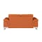 Homeroots 73in Camel And Silver Genuine Leather Loveseat 329610 - alternate 9