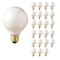 Bulbrite 25W Dimmable White G25 Incandescent Light Bulbs, Medium E26 Base, 2700K, 24PK 861053 - alternate 1