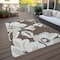 Homeroots 3' X 5' Brown Beige And Taupe Floral Washable Indoor Outdoor Area Rug 589530 - alternate 4