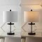 Jonathan Y Alexander 21" Modern Designer Iron/Water Glass LED Table Lamp w/ USB A+C Charging Ports, Black/C, 2PK JYL4058A-SET2 - alternate 7