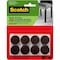Scotch 3M Scotch Felt Self Adhesive Protective Pad Brown Round 1 in. W 32 pk SP822-NA - alternate 1