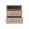 Homeroots 20" Gray Wood Two Drawer Nightstand 543662 - alternate 13