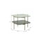 Homeroots 20" Gold And Clear Glass And Metal Square End Table With Shelf 487355 - alternate 5