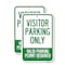 Signmission Parking Area Sign Visitors Parking Only - Valid Parking, 12'' X 18'', Heavy Gauge Aluminum, 2PK A-1218-2PACK-23470 - alternate 1