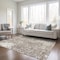 Homeroots 9' X 12' Taupe And Ivory Abstract Washable Indoor Outdoor Area Rug 612969 - alternate 8