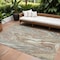 Homeroots 9' X 12' Beige Pink And Blue Abstract Washable Indoor Outdoor Area Rug 602615 - alternate 1