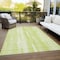Homeroots 8' X 10' Artichoke Green And Ivory Botanical Leaves Washable Indoor Outdoor Area Rug 581957 - alternate 9