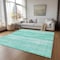 Homeroots 3' X 5' Aqua Teal Blue And Ivory Botanical Leaves Washable Indoor Outdoor Area Rug 581960 - alternate 9