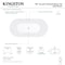 Kingston Brass 59" Acrylic Oval Double Ended Freestanding Tub with Drain, Glossy White VTOV593023 - alternate 5