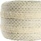 Homeroots 18" Ivory And Green Cotton Blend Round Striped Pouf Ottoman 551567 - alternate 9