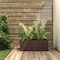 Leisuremod Oasis Modern Rectangular Fiberglass & MgO Clay Planter Box with Cover, Weather-Resistant OP14BR - alternate 6