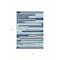 Homeroots 3' X 5' Blue Gray And Ivory Striped Washable Indoor Outdoor Area Rug 613260 - alternate 9