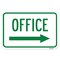 Signmission Office With Right Arrow, 18 Inch X 24 Inch 1 Sign, Heavy Gauge Aluminum A-1824-24916 - alternate 1