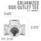 B & K 3/4 in. FIP each X 3/4 in. D FIP 3/4 in. D FIP Galvanized Malleable Iron Side Out Tee 311USOT-34 - alternate 6