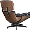 Homeroots 28" Black and Light Brown Tufted Genuine Leather Lounge Chair With Ottoman 636340 - alternate 8
