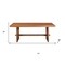 Homeroots 75" Brown Solid Wood Trestle Base Dining Table 554339 - alternate 13