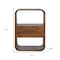 Homeroots 22" Brown Solid Wood One Drawer Nightstand 651723 - alternate 8