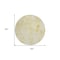 Homeroots 8' Gold Wheat And Ivory Round Floral Washable Indoor Outdoor Area Rug 583108 - alternate 9