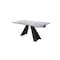 Homeroots 63" Clear And Black Glass And Metal Drop Leaf Pedestal Base Dining Table 488514 - alternate 6