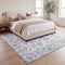 Jonathan Y Arabella Vintage Floral Border Non-Slip Machine-Washable Ivory/Gray 3 ft. x 5 ft. Area Rug VOR107F-3 - alternate 8