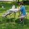 Flash Furniture Paige Easy-Fold Gray Folding Plastic Kids Outdoor Picnic Table and Benches, Seating for 4 Kids RB-EBB-2432FD2-GY-GG - alternate 9