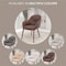 Leisuremod Elias Dining Chair Upholstered in Leather Velvet and Powder Coated Iron Legs, 2PK EDC21BR-2 - alternate 10