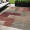 Homeroots 5' X 8' Brown And Terra Cotta Geometric Washable Indoor Outdoor Area Rug 612437 - alternate 1