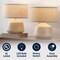 Jonathan Y Mikel 17.25" Organic Modern Tapered Sculptural Textured Ceramic-Look Resin LED Table Lamp, Crea, 2PK JYL5610A-SET2 - alternate 8