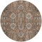 Homeroots 8' Brown Gray And Charcoal Round Oriental Washable Indoor Outdoor Area Rug 582118 - alternate 8