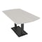 Skutchi Designs Arc Rectangle Meeting Room Table, 36 in W, 60 in L, Ivory HAR-AREC-36x60-DOU.BK-K458 - alternate 1