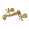 Kingston Brass Two-Handle Wall Mount Tub Faucet, Brushed Brass KS5027NX - alternate 1