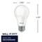 Bulbrite LED Filament 9 W Non-Dimmable A19 Light Bulbs with Frost Finish and E26 Base, 750Lumens, 3000K, 8PK 862714 - alternate 14