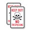 Signmission Keep Out No Trespassing, 18'' X 24'' 2 Signs, Heavy Gauge Aluminum, 2PK A-1824-2PACK-2697 - alternate 1
