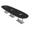 Skutchi Designs Boval Conference Table With Power Unit, 48 in W, 192 in L, Black HAR-BOVL-48X192-DOU-U999ST19-ESIL - alternate 1